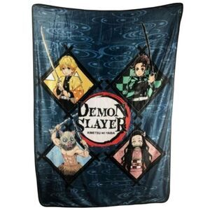 Demon Slayer Kimetsu No Yaiba Group Fleece Throw